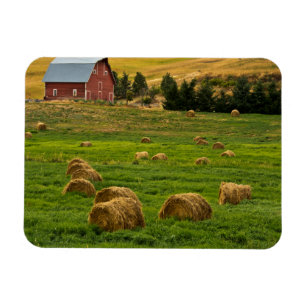 Imán Granero rojo, balas de heno, Albion, área 2 de