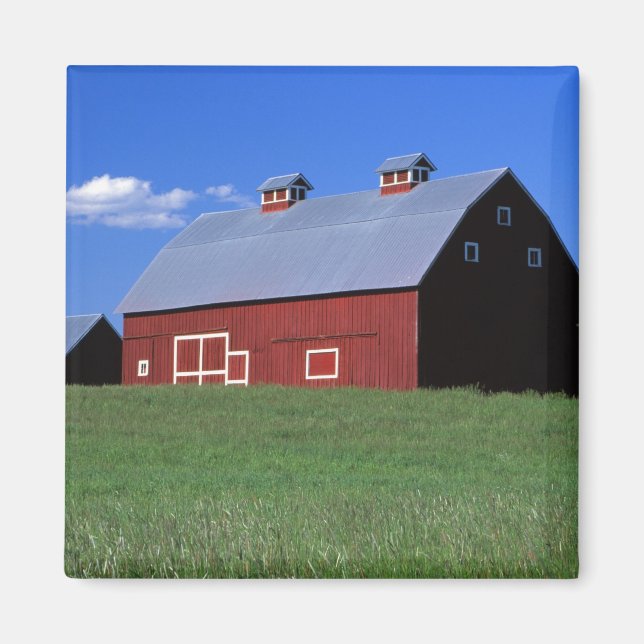 Imán Granero rojo en el condado de Latah, estado de Ida (Frente)