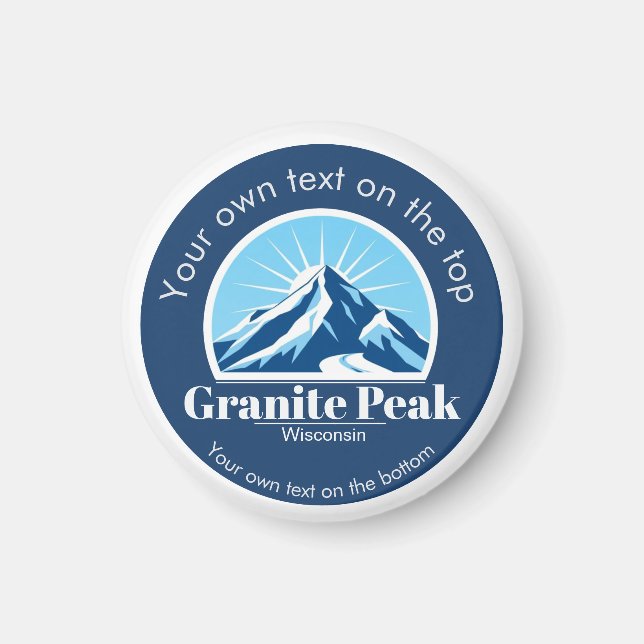 Imán Granite Peak Wisconsin ski resort souvenir  (Frente)