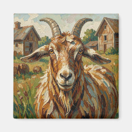 Imán Granja de animales lindos impastos Cabra