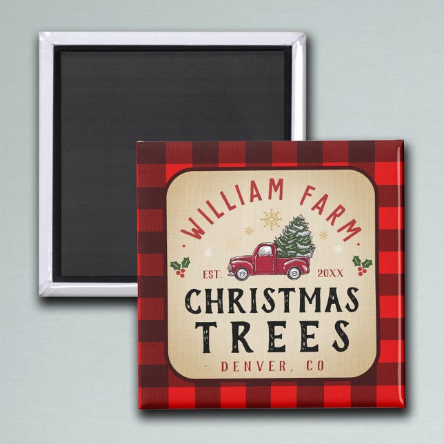 Imán Granja de árboles de Navidad estilo de granja de P (Subido por el creador)