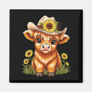 Imán Granja de Girasoles de Vaca de las Tierras Altas L