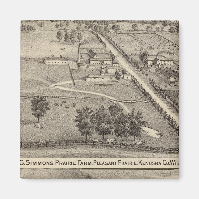 Imán Granja de pradera de Simmon, cura de agua de Kenos (Frente)