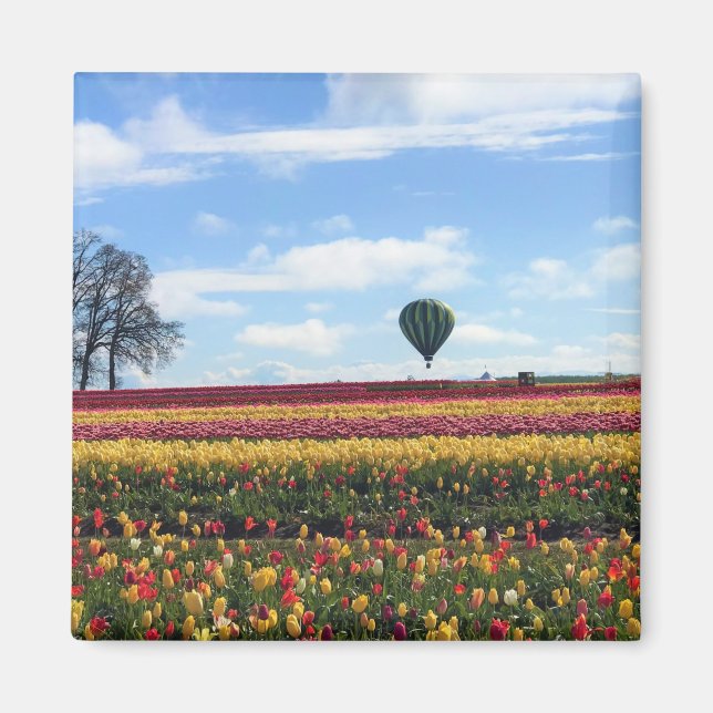 Imán Granja de tulipanes de zapatos de madera, Woodburn (Frente)