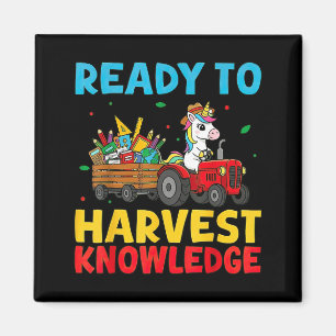 Imán Granja De Unicornios Regreso A La Escuela Tractor