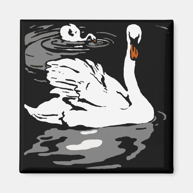 Imán Granja de Woodcut victoriana Redes de animales Cis (Frente)