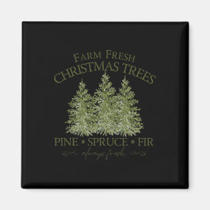 Imán Granja Fresca Árboles de Navidad Pine Spruce Fir S