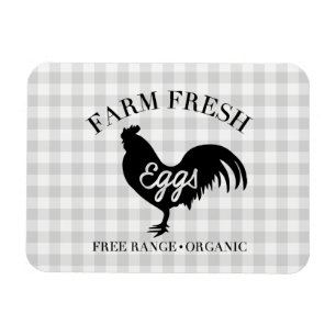 Imán Granja Fresca País Pollo Gingham