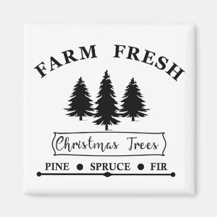 Imán Granja fresca Pinos de Navidad