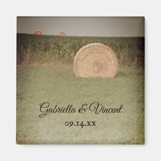 Imán Granja Hay Bales Boda en el País
