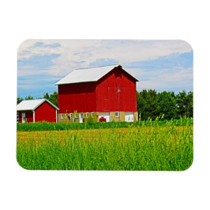 Imán Granja y pasto de los países rojos