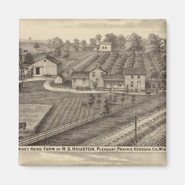 Imán Granjas lecheras de RS Houston y WC White (Frente)