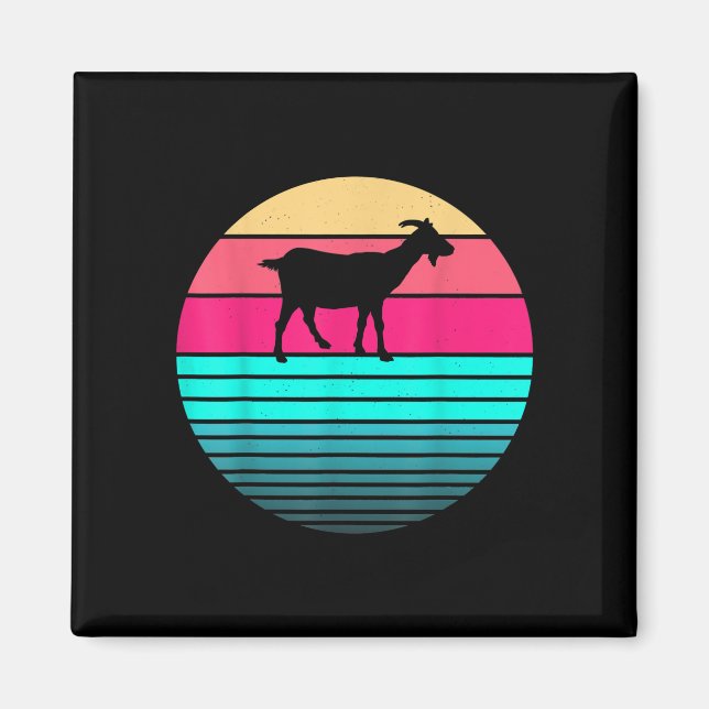 Imán Granjero de cabra retro vintage divertido (Frente)