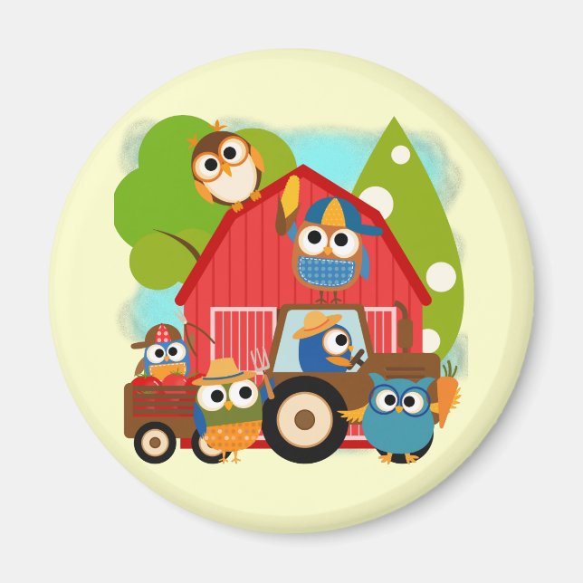 Imán Granjeros del búho (Frente)