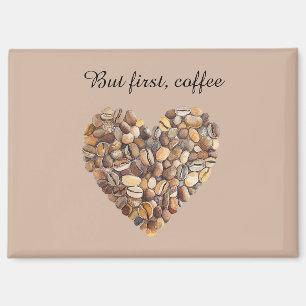 Imán Granos de Café Corazón 