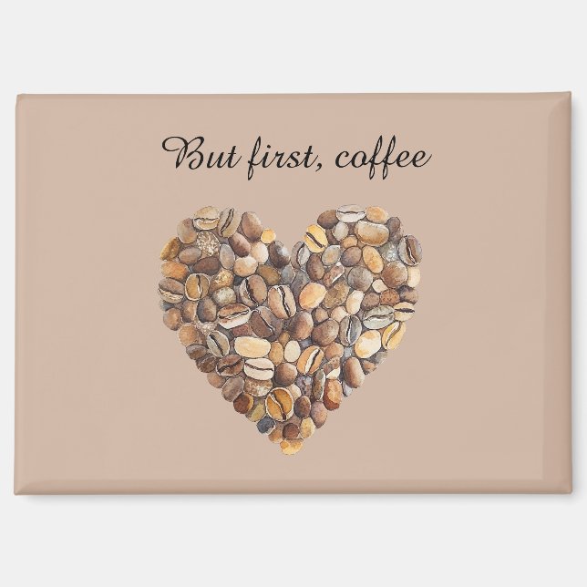 Imán Granos de Café Corazón  (Anverso)