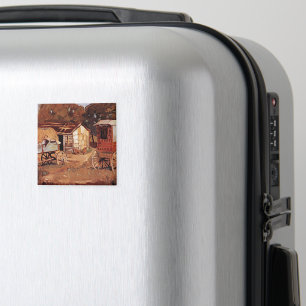 Imán Grant Wood - Los caballos