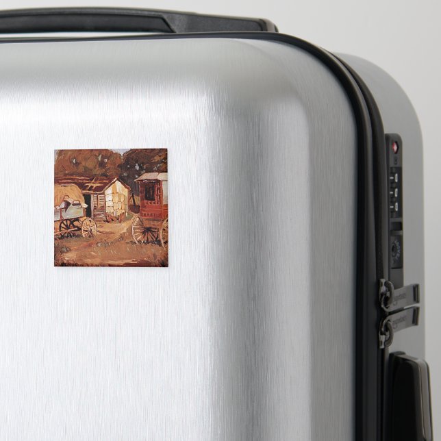 Imán Grant Wood - Los caballos (In Situ (Equipaje))