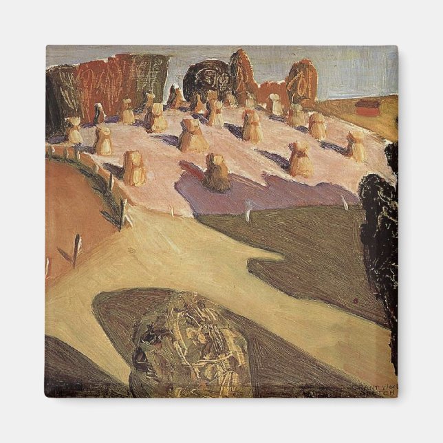 Imán Grant Wood - Paisaje de Iowa (Frente)