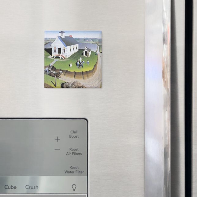 Imán Grant Wood's Arbor Day artwork, (In situ (nevera))