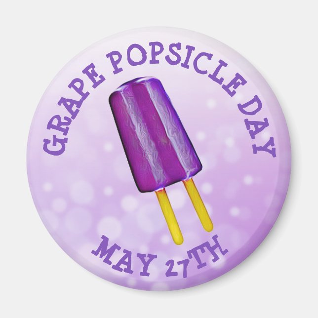 Imán Grape Popsicle Day 27 de mayo Funny od Holiday Bu (Frente)