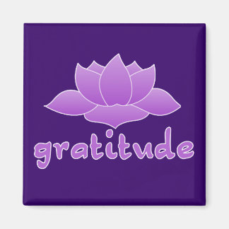 Imán Gratitud con Violet Lotus