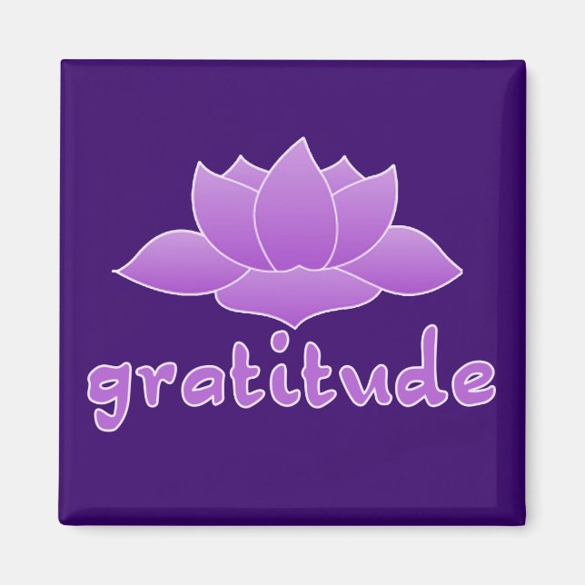 Imán Gratitud con Violet Lotus (Frente)