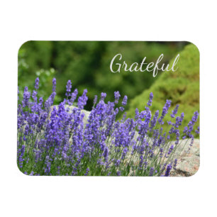 Imán Gratitud Purple Floral