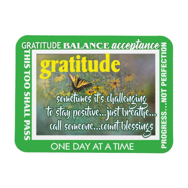 Imán gratitude inspirational magnet (Horizontal)