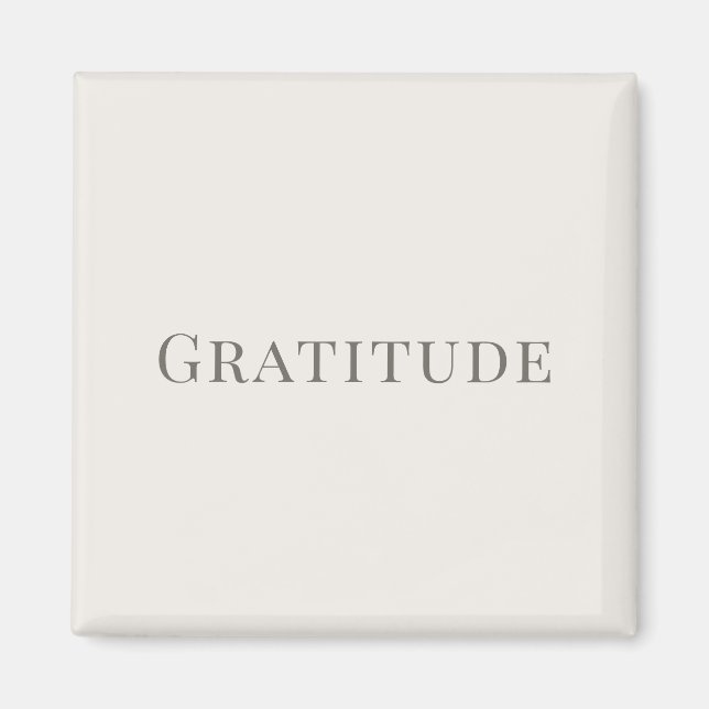 Imán Gratitude – Minimal Typography Design (Frente)
