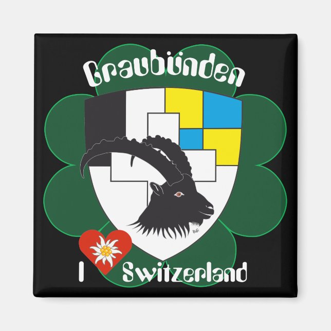 Imán Graubünden Schweiz Magnet (Frente)