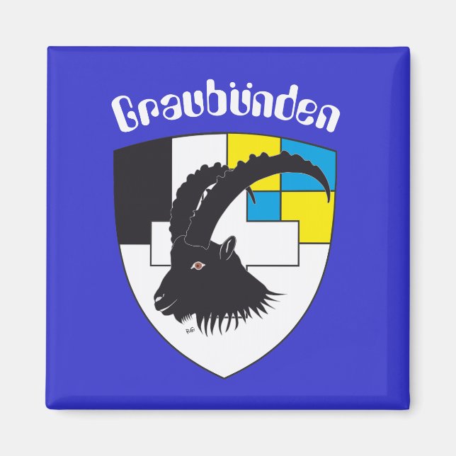 Imán Graubünden Schweiz Magnet (Frente)