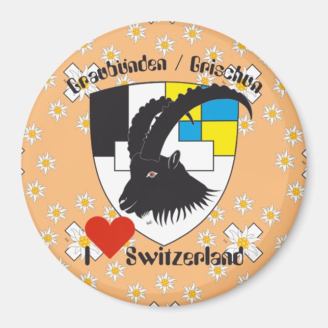Imán Graubünden Schweiz Magnet (Frente)