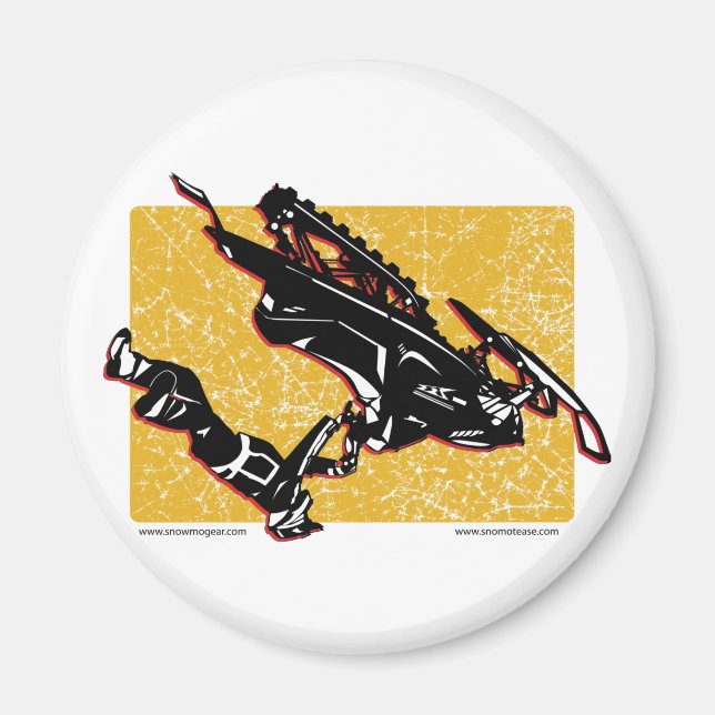 Imán GRAVITY-SLED-in-Yellow (Frente)