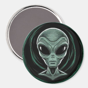 Imán Gray Alien Head