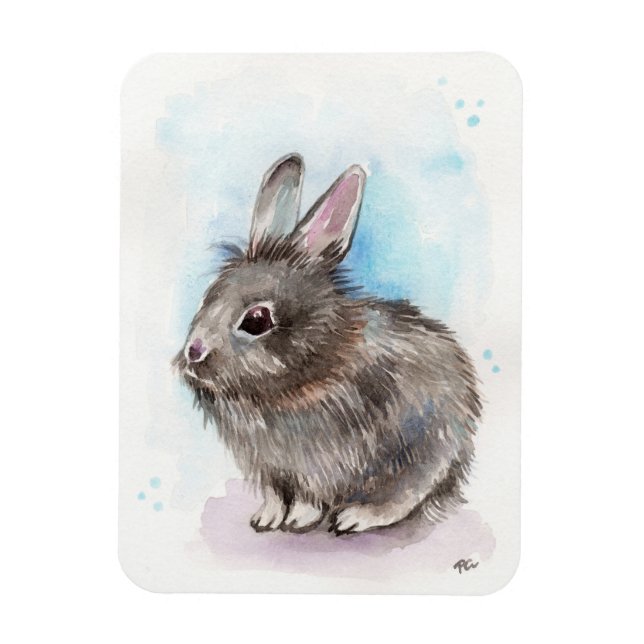 Imán Gray Bunny (Vertical)