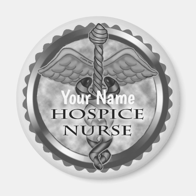 Imán Gray Hospice Nurse Magnet (Frente)