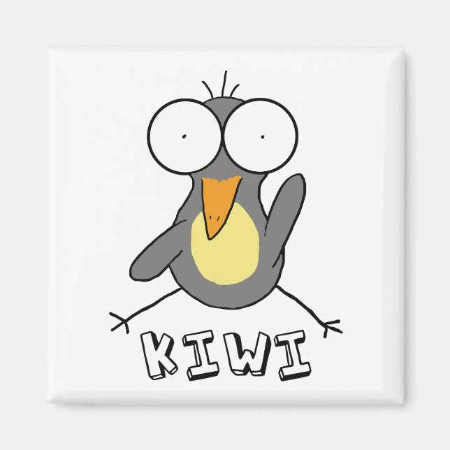 Imán Gray Kiwi Magnet (Frente)