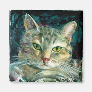 Imán Gray Tabby Cat Magnet