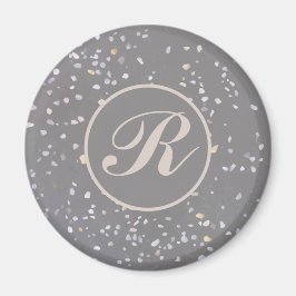 Imán Gray Terrazo Stone