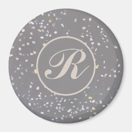 Imán Gray Terrazo Stone