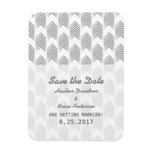 Imán Gray Tribal Arrows Save the Date Flexi Magnet