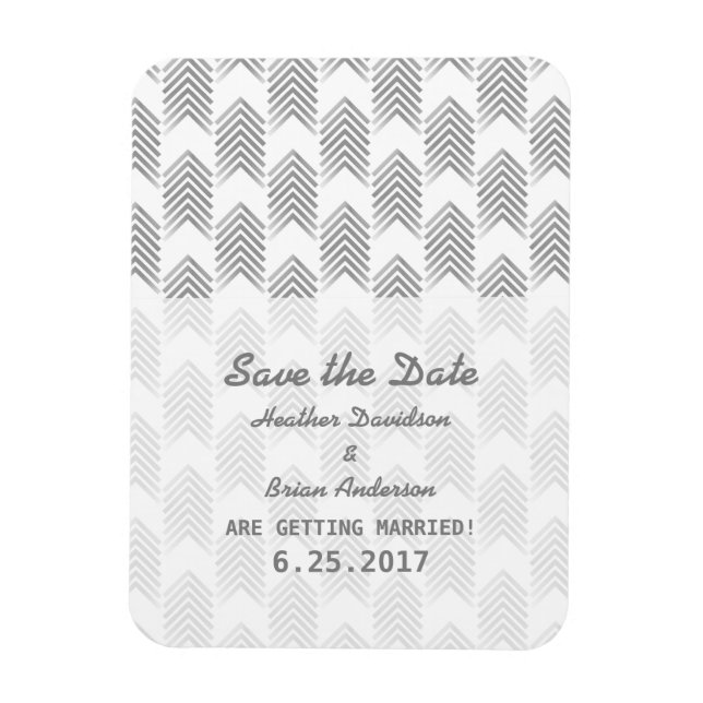 Imán Gray Tribal Arrows Save the Date Flexi Magnet (Vertical)