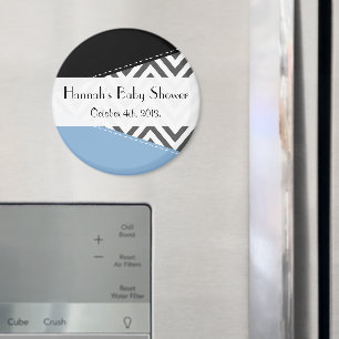 Imán Gray Zigzag, Chevron, Zigzag Pattern, Baby Shower
