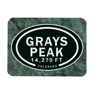 Imán Grays Peak 14,270 FT CO Mountain Magnet