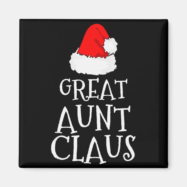 Imán Great Aunt Claus Christmas Santa's Pajama Family M (Frente)