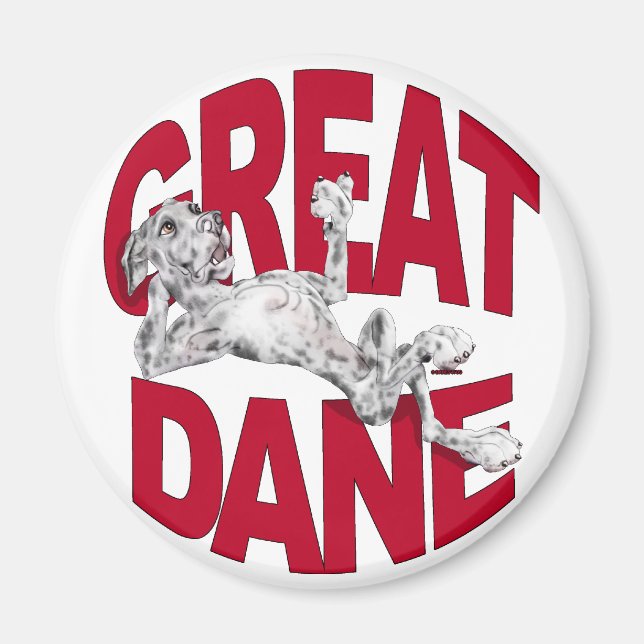 Imán Great Dane Laid Back Merle UC (Frente)