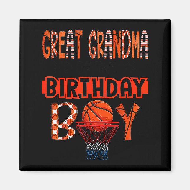 Imán Great Grandma Of The Birthday Boy Basketball Party (Frente)