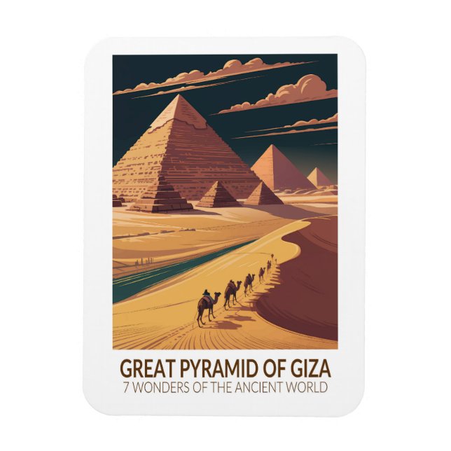 Imán Great Pyramid of Giza Seven Wonders of the World (Vertical)