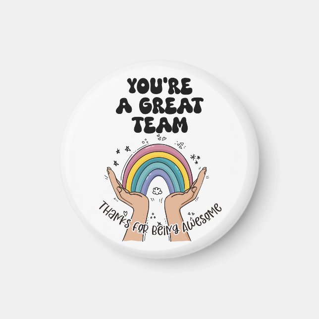 Imán Great Team – Thanks for Being Awesome Magnet  (Frente)